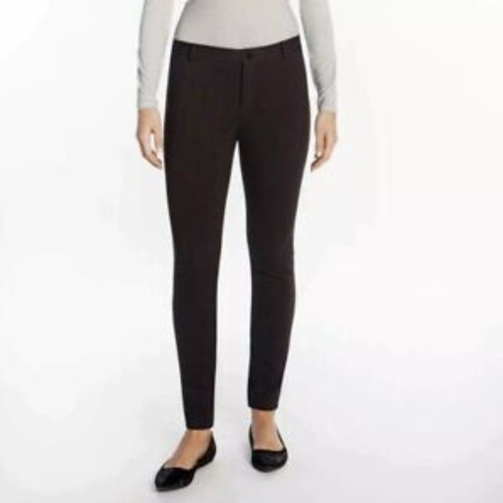 Mario Serrani Charcoal Plaid Slimming Knit Leggings NWT (M)